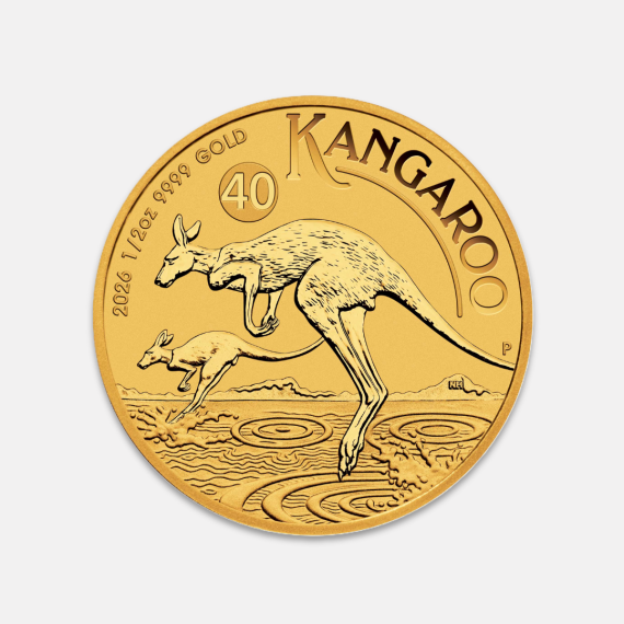 Złota moneta Australijski Kangur 1/2 uncji Złota moneta Australijski Kangur 1/2 uncji