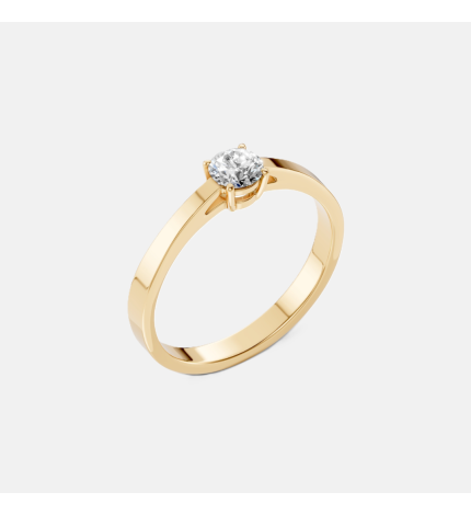 Złoty pierścionek z diamentem 0.4 ct - próba 585 Złoty pierścionek z diamentem 0.4 ct - próba 585