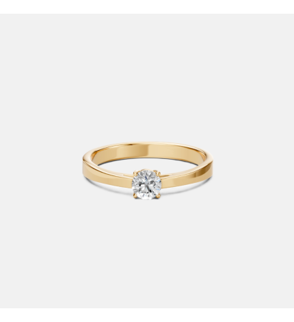 Złoty pierścionek z diamentem 0.4 ct - próba 585 Złoty pierścionek z diamentem 0.4 ct - próba 585