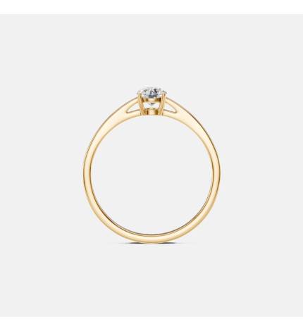 Złoty pierścionek z diamentem 0.4 ct - próba 585 Złoty pierścionek z diamentem 0.4 ct - próba 585