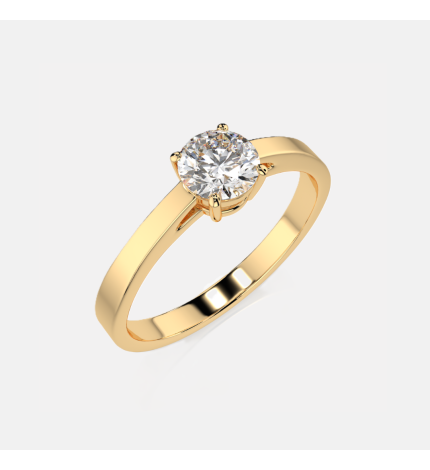Złoty pierścionek z diamentem 0.5 ct - próba 585 Złoty pierścionek z diamentem 0.5 ct - próba 585