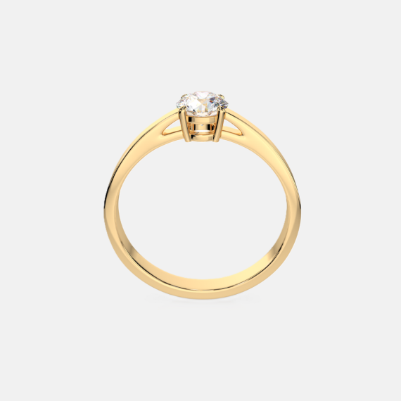 Złoty pierścionek z diamentem 0.5 ct - próba 585 Złoty pierścionek z diamentem 0.5 ct - próba 585
