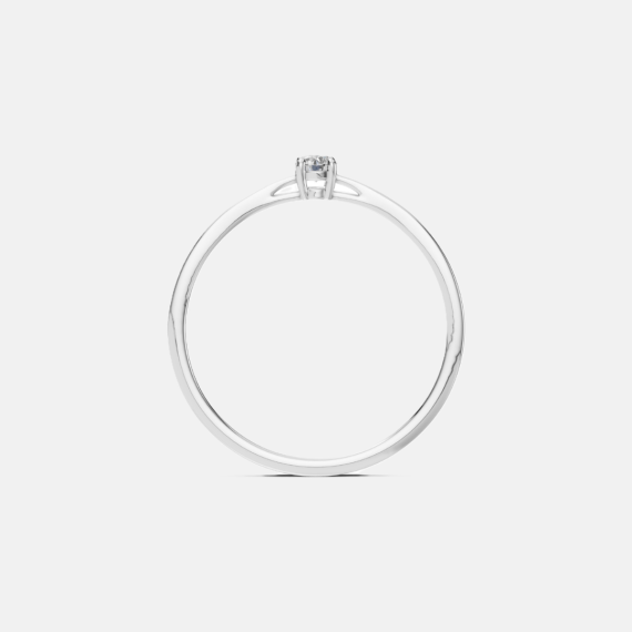 Pierścionek z białego złota z diamentem 0.1 ct - próba 585 Pierścionek z białego złota z diamentem 0.1 ct - próba 585
