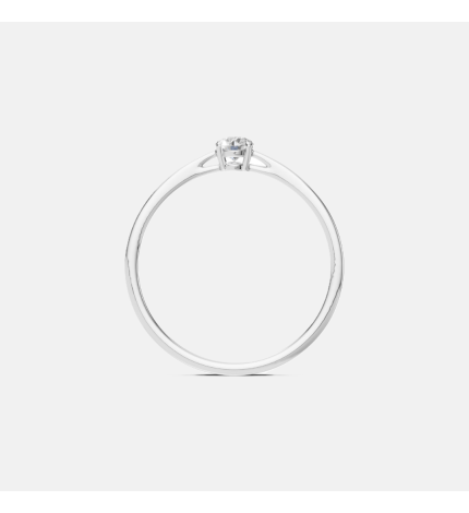 Pierścionek z białego złota z diamentem 0.15 ct - próba 585 Pierścionek z białego złota z diamentem 0.15 ct - próba 585