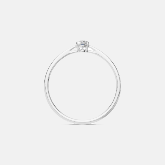 Pierścionek z białego złota z diamentem 0.15 ct - próba 585 Pierścionek z białego złota z diamentem 0.15 ct - próba 585
