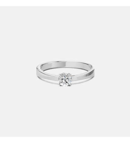 Pierścionek z białego złota z diamentem 0.4 ct - próba 585 Pierścionek z białego złota z diamentem 0.4 ct - próba 585