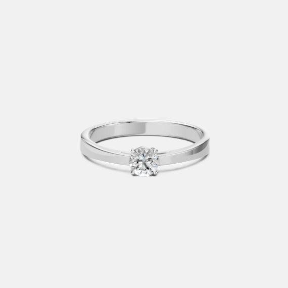 Pierścionek z białego złota z diamentem 0.4 ct - próba 585 Pierścionek z białego złota z diamentem 0.4 ct - próba 585