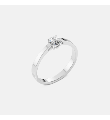 Pierścionek z białego złota z diamentem 0.4 ct - próba 585 Pierścionek z białego złota z diamentem 0.4 ct - próba 585
