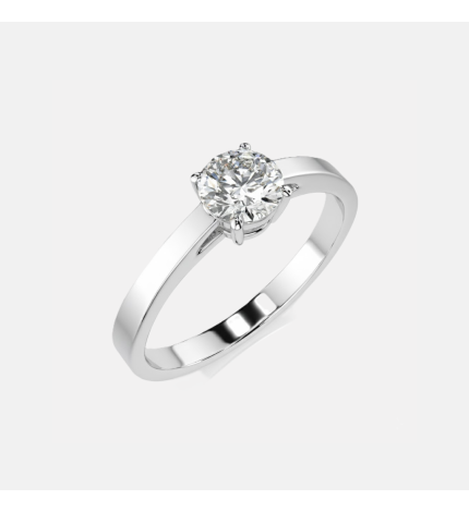 Pierścionek z białego złota z diamentem 0.5 ct - próba 585 Pierścionek z białego złota z diamentem 0.5 ct - próba 585