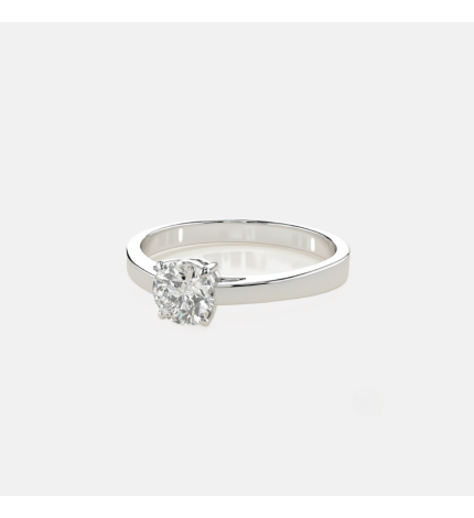 Pierścionek z białego złota z diamentem 0.5 ct - próba 585 Pierścionek z białego złota z diamentem 0.5 ct - próba 585