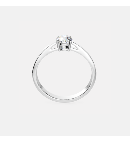 Pierścionek z białego złota z diamentem 0.5 ct - próba 585 Pierścionek z białego złota z diamentem 0.5 ct - próba 585