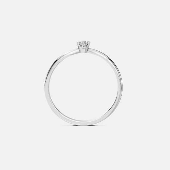 Pierścionek z białego złota z diamentem 0.1 ct - próba 585 Pierścionek z białego złota z diamentem 0.1 ct - próba 585