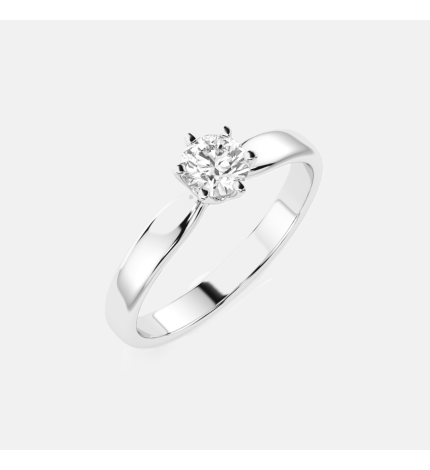 Pierścionek z białego złota z diamentem 0.3 ct - próba 585 Pierścionek z białego złota z diamentem 0.3 ct - próba 585