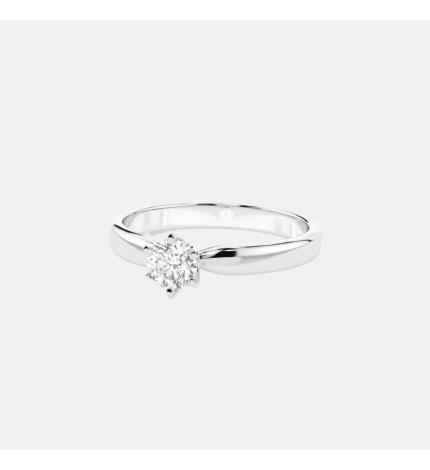 Pierścionek z białego złota z diamentem 0.3 ct - próba 585 Pierścionek z białego złota z diamentem 0.3 ct - próba 585