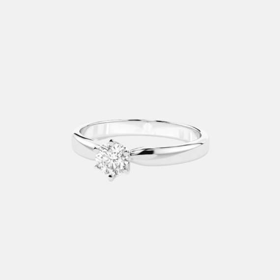 Pierścionek z białego złota z diamentem 0.3 ct - próba 585 Pierścionek z białego złota z diamentem 0.3 ct - próba 585