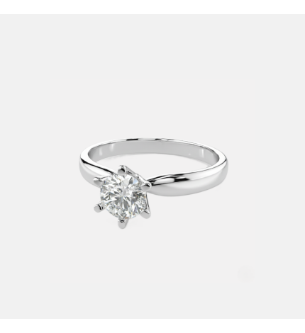 Pierścionek z białego złota z diamentem 0.5 ct - próba 585 Pierścionek z białego złota z diamentem 0.5 ct - próba 585