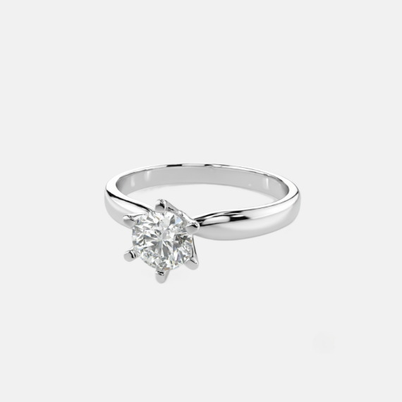 Pierścionek z białego złota z diamentem 0.5 ct - próba 585 Pierścionek z białego złota z diamentem 0.5 ct - próba 585