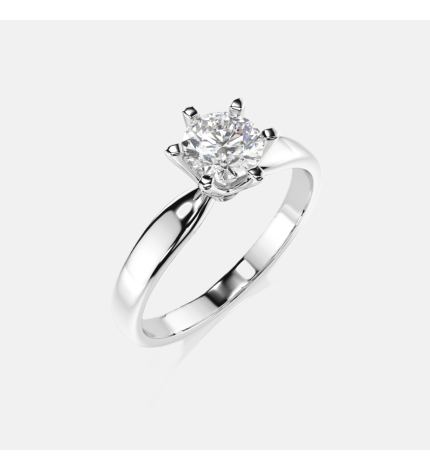 Pierścionek z białego złota z diamentem 0.5 ct - próba 585 Pierścionek z białego złota z diamentem 0.5 ct - próba 585
