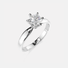 Pierścionek z białego złota z diamentem 0.5 ct - próba 585
