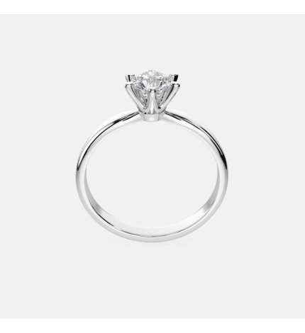 Pierścionek z białego złota z diamentem 0.5 ct - próba 585 Pierścionek z białego złota z diamentem 0.5 ct - próba 585