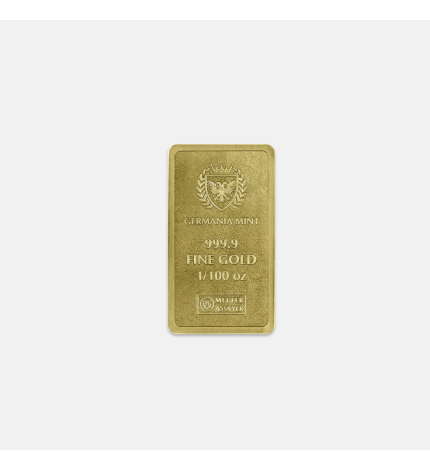 1/100 uncji sztabka złota Germania Mint 1/100 uncji sztabka złota Germania Mint