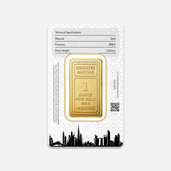 1 uncja sztabka złota Burj Khalifa Emirates Minting 1 uncja sztabka złota Burj Khalifa Emirates Minting