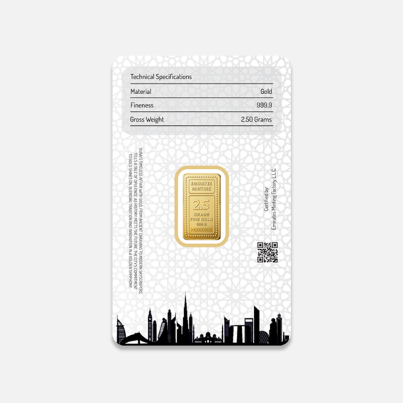 2,5 g sztabka złota Burj Khalifa Emirates Minting 2,5 g sztabka złota Burj Khalifa Emirates Minting