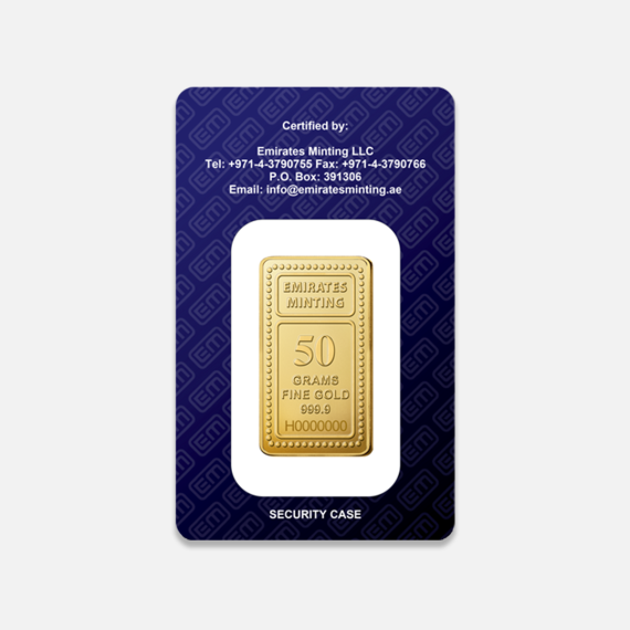 50 g sztabka złota Burj Khalifa Emirates Minting 50 g sztabka złota Burj Khalifa Emirates Minting