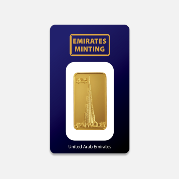 50 g sztabka złota Burj Khalifa Emirates Minting 50 g sztabka złota Burj Khalifa Emirates Minting