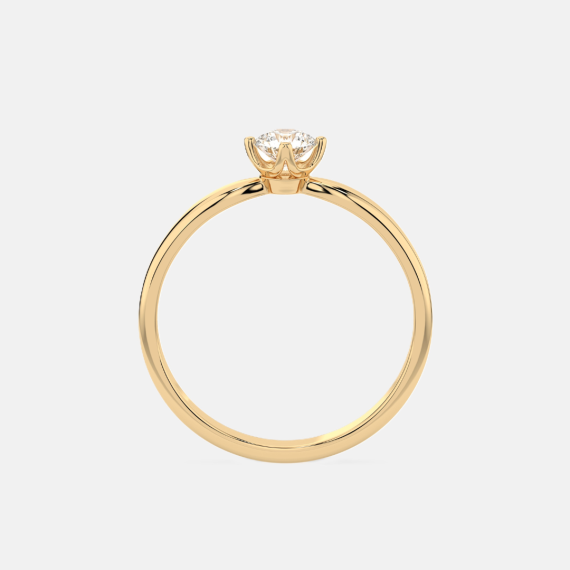 Ponadczasowy pierścionek z żółtego złota z diamentem 0.25 ct - próba 585 Ponadczasowy pierścionek z żółtego złota z diamentem 0.25 ct - próba 585