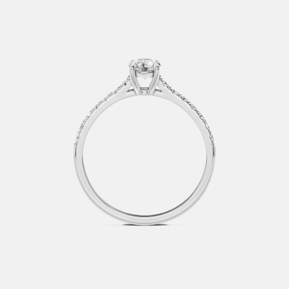 Pierścionek z białego złota z diamentami - próba 585 Pierścionek z białego złota z diamentami - próba 585