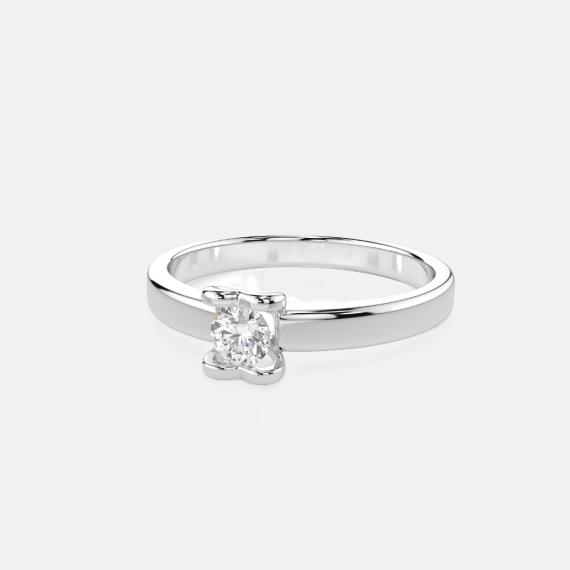 Pierścionek z białego złota z diamentami 0.15 ct motyw serca - próba 585 Pierścionek z białego złota z diamentami 0.15 ct motyw serca - próba 585