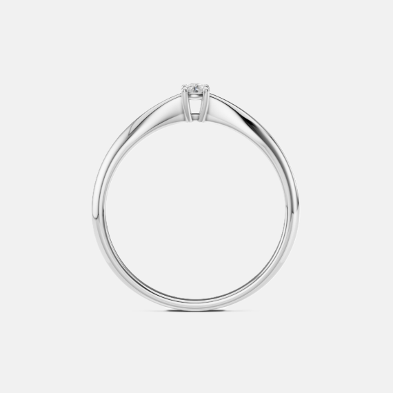 Pierścionek z białego złota z diamentem 0.1 ct - próba 585 Pierścionek z białego złota z diamentem 0.1 ct - próba 585