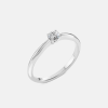 Klasyczny pierścionek z białego złota z diamentem 0.2 ct - próba 585