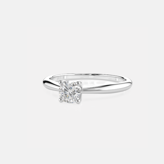 Pierścionek z białego złota z diamentem 0.3 ct - próba 585 Pierścionek z białego złota z diamentem 0.3 ct - próba 585