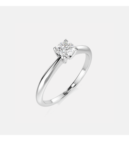 Pierścionek z białego złota z diamentem 0.3 ct - próba 585 Pierścionek z białego złota z diamentem 0.3 ct - próba 585