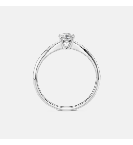 Klasyczny pierścionek z białego złota z diamentem 0.4 ct - próba 585 Klasyczny pierścionek z białego złota z diamentem 0.4 ct - próba 585