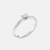 Klasyczny pierścionek z białego złota z diamentem 0.4 ct - próba 585