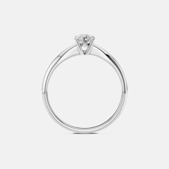 Pierścionek z białego złota z diamentem 0.5 ct - próba 585 Pierścionek z białego złota z diamentem 0.5 ct - próba 585