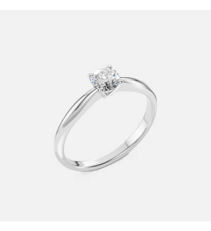 Pierścionek z białego złota z diamentem 0.5 ct - próba 585 Pierścionek z białego złota z diamentem 0.5 ct - próba 585