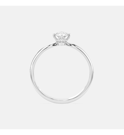 Ponadczasowy pierścionek z białego złota z diamentem 0.25 ct - próba 585 Ponadczasowy pierścionek z białego złota z diamentem 0.25 ct - próba 585