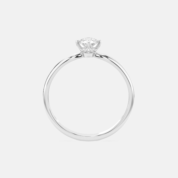 Ponadczasowy pierścionek z białego złota z diamentem 0.25 ct - próba 585 Ponadczasowy pierścionek z białego złota z diamentem 0.25 ct - próba 585