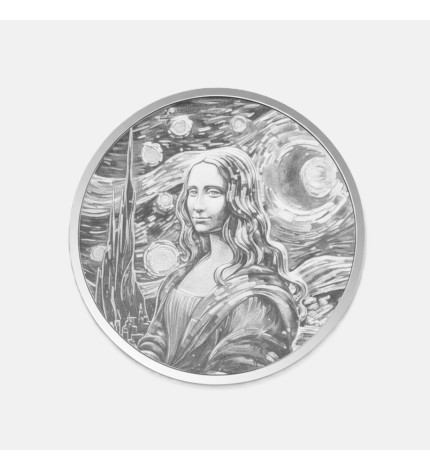 Srebrna moneta Fidżi: Mona Lisa x Van Gogh 2024 1 uncja Srebrna moneta Fidżi: Mona Lisa x Van Gogh 2024 1 uncja