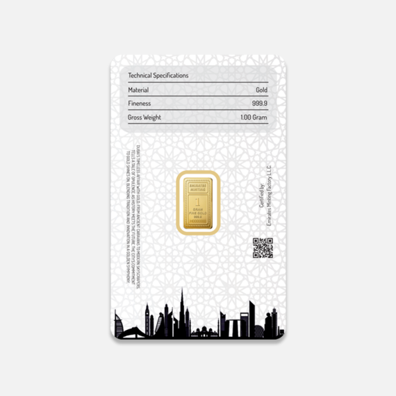 1 g sztabka złota Burj Al Arab Jumeirah Emirates Minting 1 g sztabka złota Burj Al Arab Jumeirah Emirates Minting