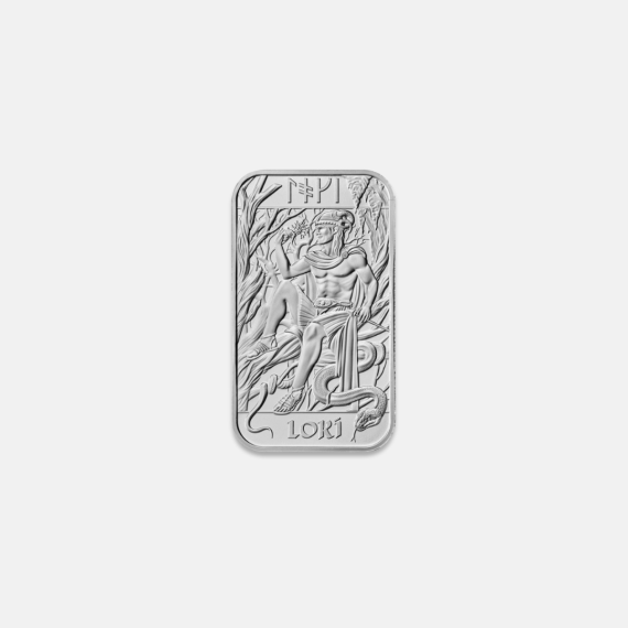 Sztabka srebra Bogowie Nordyccy: Loki 10 uncji Sztabka srebra Bogowie Nordyccy: Loki 10 uncji