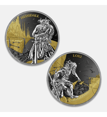 Ragnarök: Loki & Heimdall Geminus 2×1 uncja srebra Ragnarök: Loki & Heimdall Geminus 2×1 uncja srebra