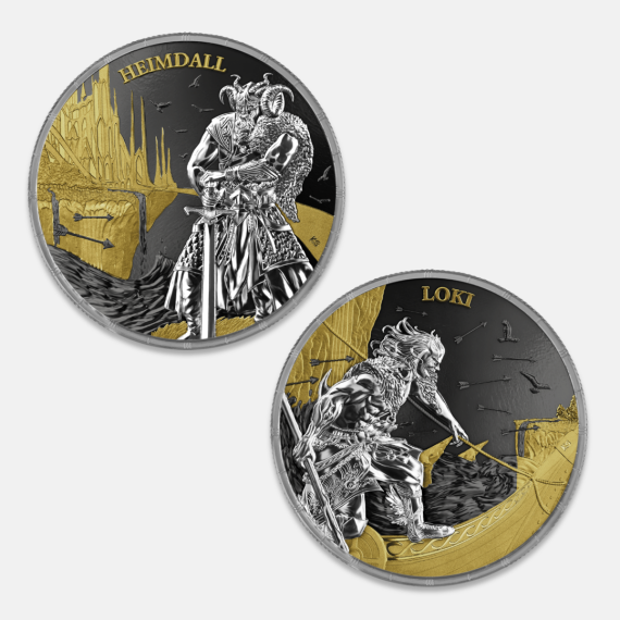 Ragnarök: Loki & Heimdall Geminus 2×1 uncja srebra