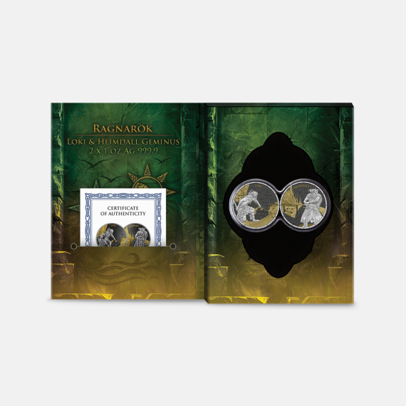 Ragnarök: Loki & Heimdall Geminus 2×1 uncja srebra Ragnarök: Loki & Heimdall Geminus 2×1 uncja srebra