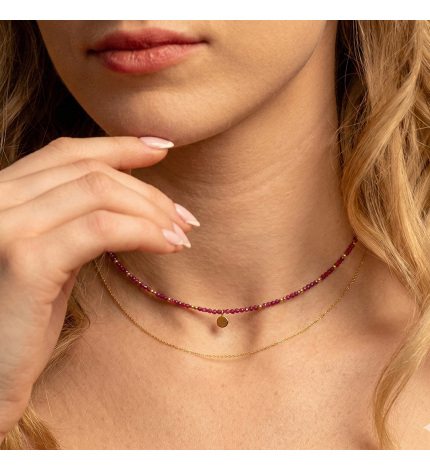 Złoty naszyjnik choker z...