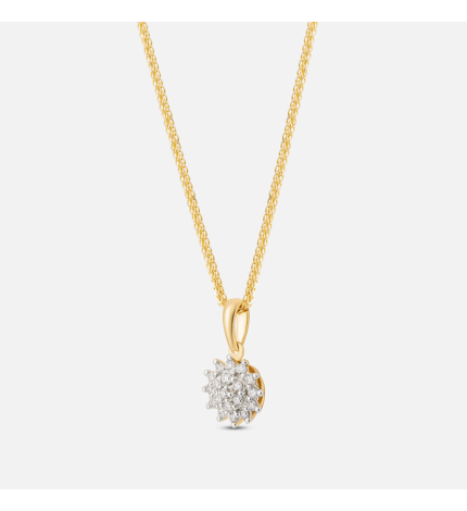 Złota elegancka zawieszka z diamentami - próba 585 Złota elegancka zawieszka z diamentami - próba 585